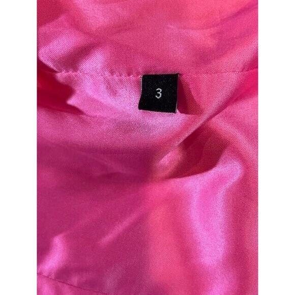 Generation Love Womens Colleen Crepe Moto Jacket Ruched Sleeves Pink Size 3 - Picture 6 of 6